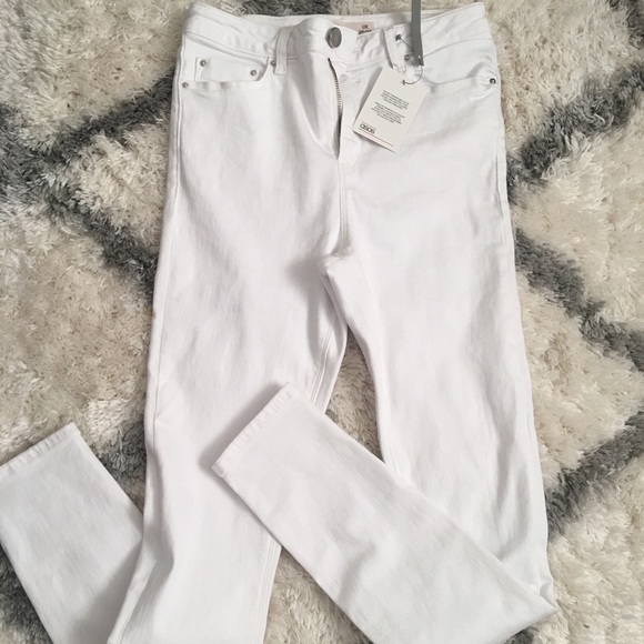 ASOS Pants - ASOS WHITE SKINNY JEANS HIGH WAISTED